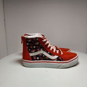 Vans Off The Wall Kids Sk8-Hi Zip Glow Butterfly Size 1.5 Lace Up High Top Shoes